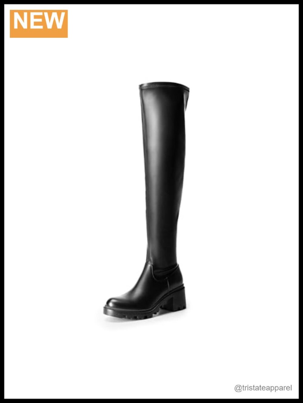 Women's Platform Over The Knee Boots Faux Leather Stretchy Tall Block Heel